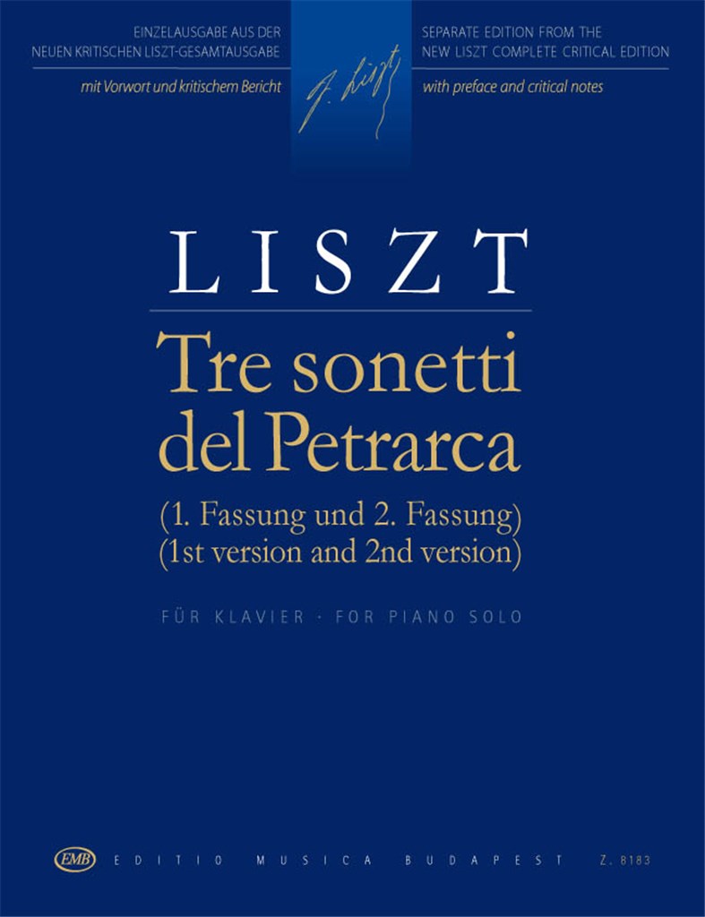 Tre sonetti di Petrarca (Annees de Pelerinage II